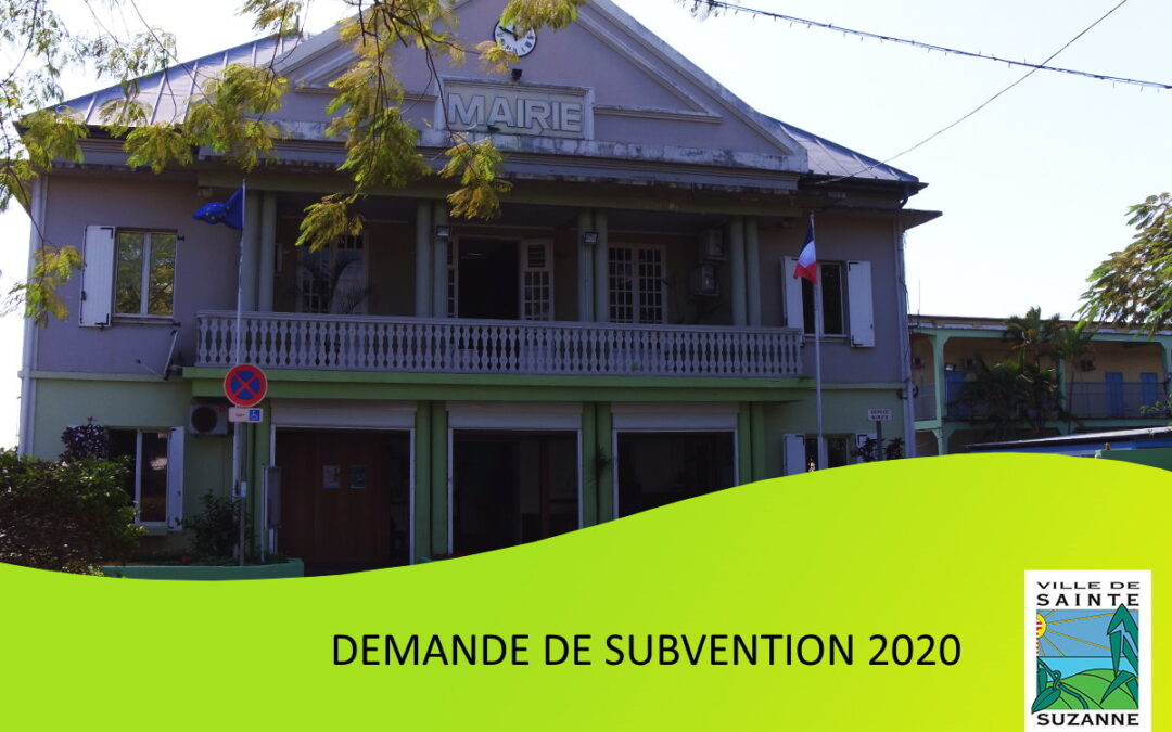 Demande de subvention 2020