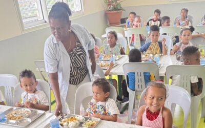 Aujourd’hui, nous avons participé au Grand Repas à l’école Maya à Commune Carron !